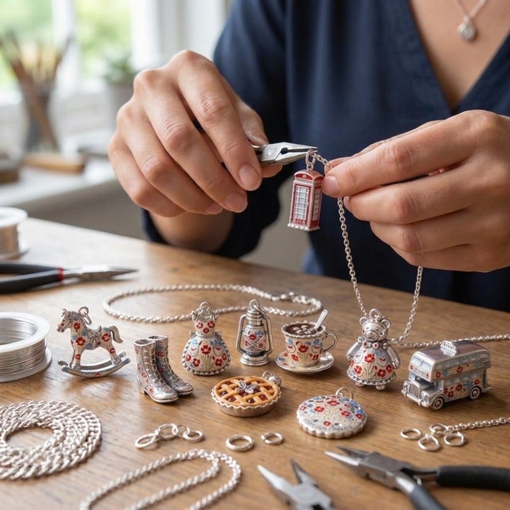 Jewelry Making London - Cute Stainless Steel Cartoon Pendants Miniture
