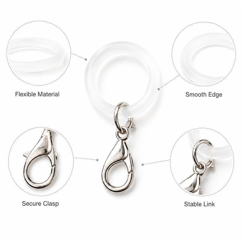 5/10 Pcs Silicone Umbrella Han - Lobster Clasp Silver ulasan dan harga