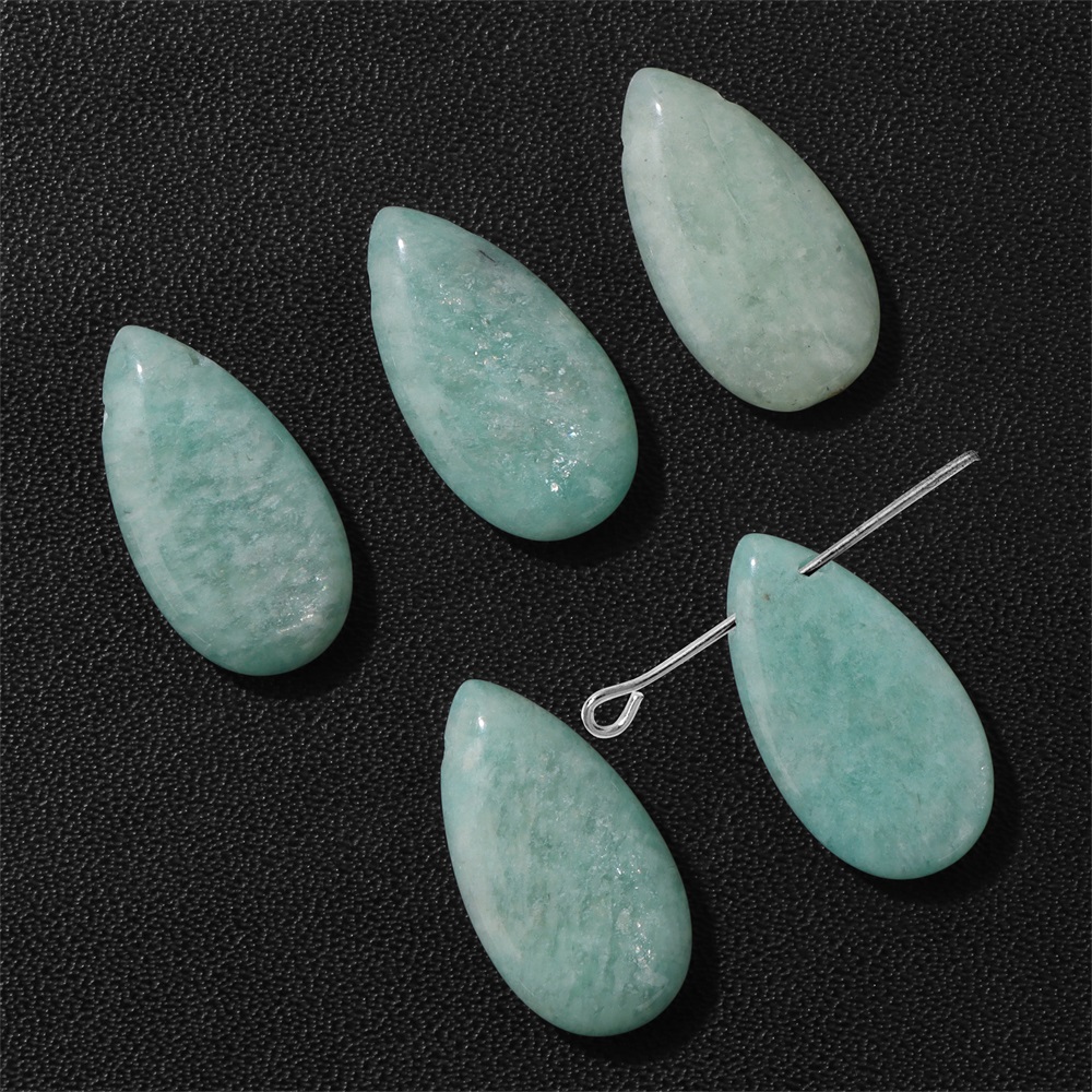 2PCS Natural Teardrop Stone Pe - Jewelry Making Gemstones ulasan dan harga